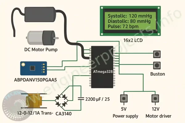 blood pressure monitor block diagram